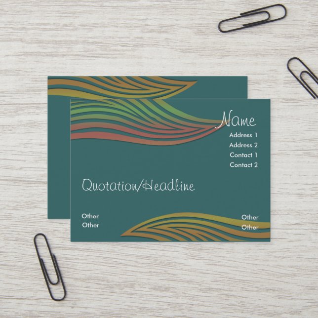 Carte de profil professionnelle Waveys (Devant/Arrière en situation)