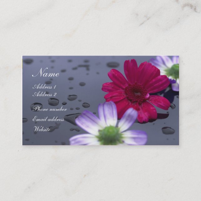 Carte de profil Raindrops and Flowers (Devant)