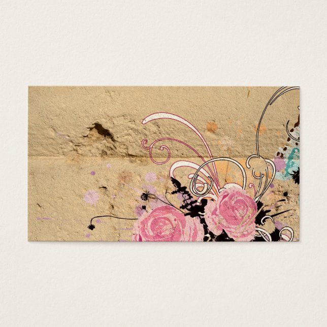 Carte de profil rose en pierre (Devant)