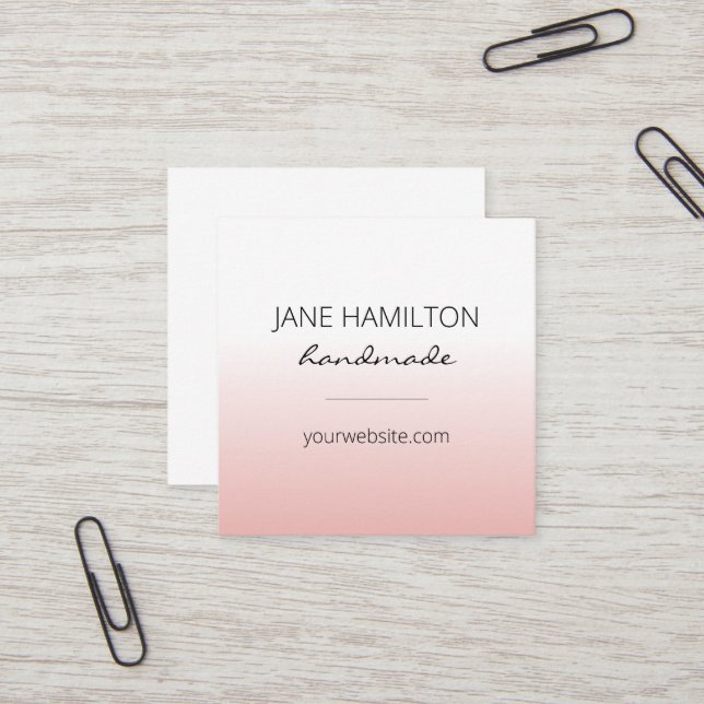 Carte de profil simple minimaliste moderne (Devant/Arrière en situation)