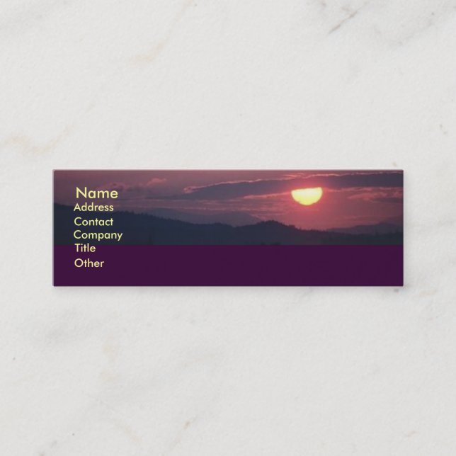 Carte de profil Sunshine (Devant)