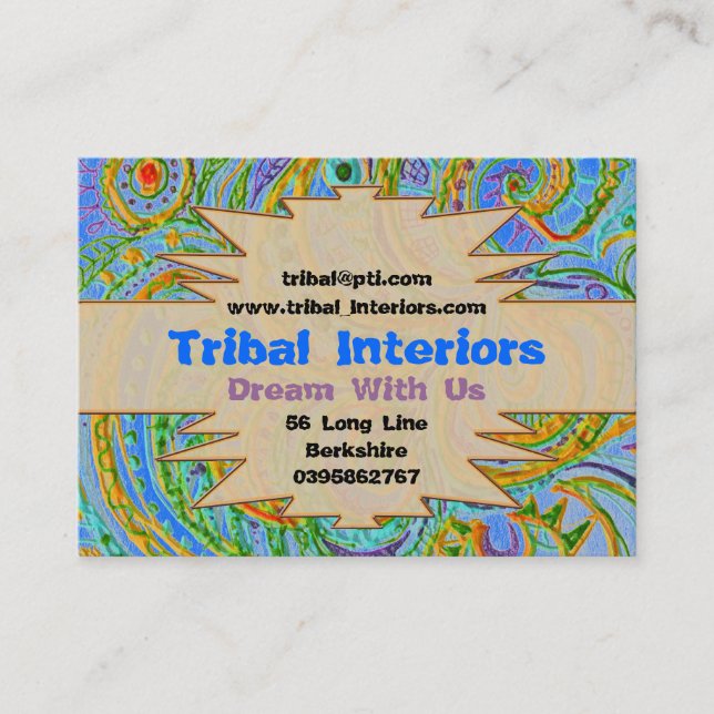 Carte de profil Tribal Interiors 3 (Devant)
