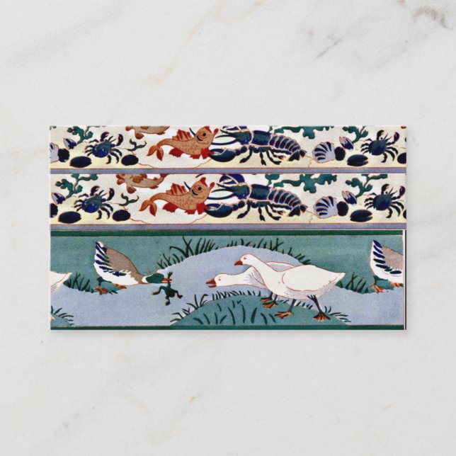 Carte de profil vintage Oiseaux (Devant)