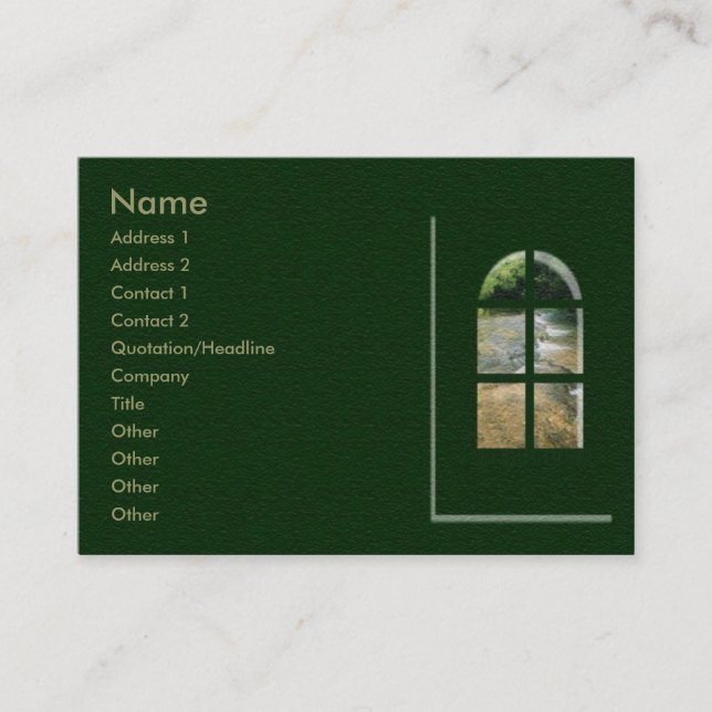 Carte de profil Zen-Window (Devant)