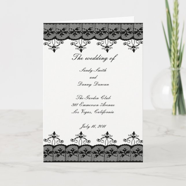 Carte de programme Black Lace (Devant)