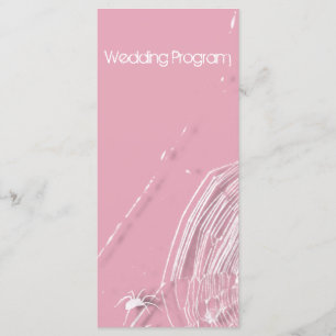 Carte de programme de mariage de toiles d'araignée