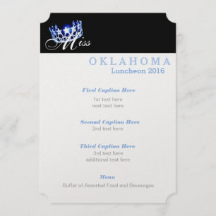 Carte de programme Miss USA Classic Shimmer Lunche