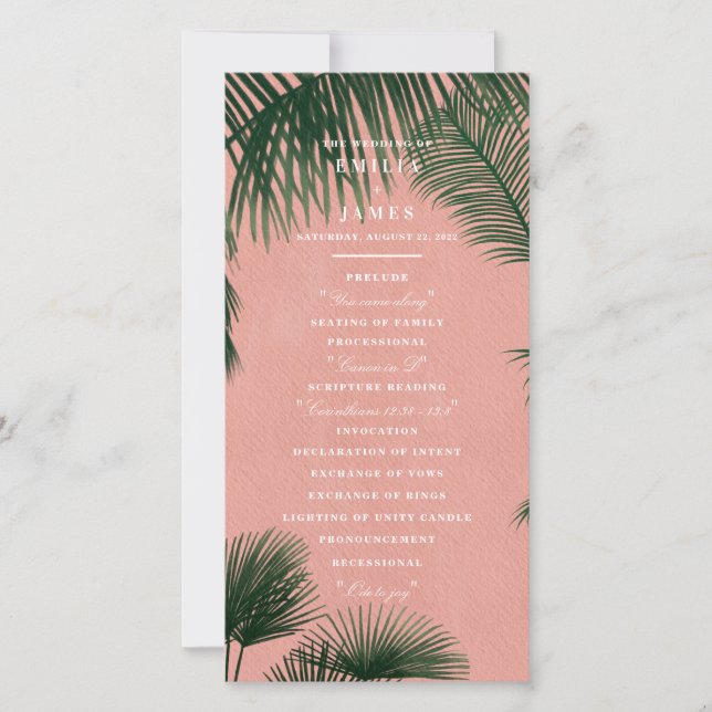 Carte de programme Palm Springs (Devant)