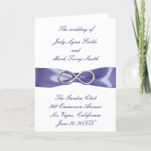 Carte de programme Purple Blue Silver Infinity