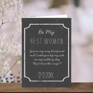 Carte de proposition Be My Best Woman