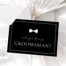 Carte de proposition Black Groomsman