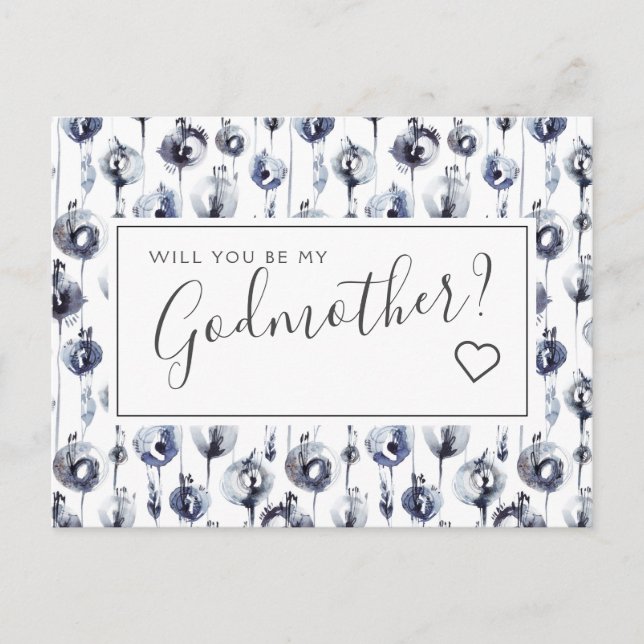 Carte de proposition Blue Floral Godmère (Devant)