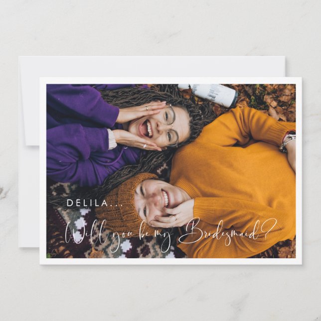 Carte de proposition Bridesmaid élégant et moderne (Devant)
