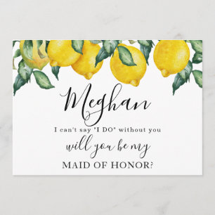 Carte de proposition Bridesmaid Lemons