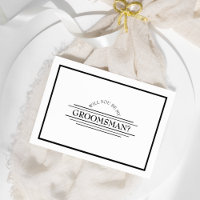 Carte de proposition classique formelle noir et bl