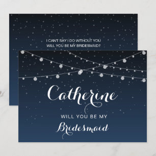 Carte de proposition d'animatrice de nuit Starry