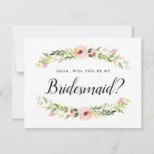 Carte de proposition de Bridesmaid