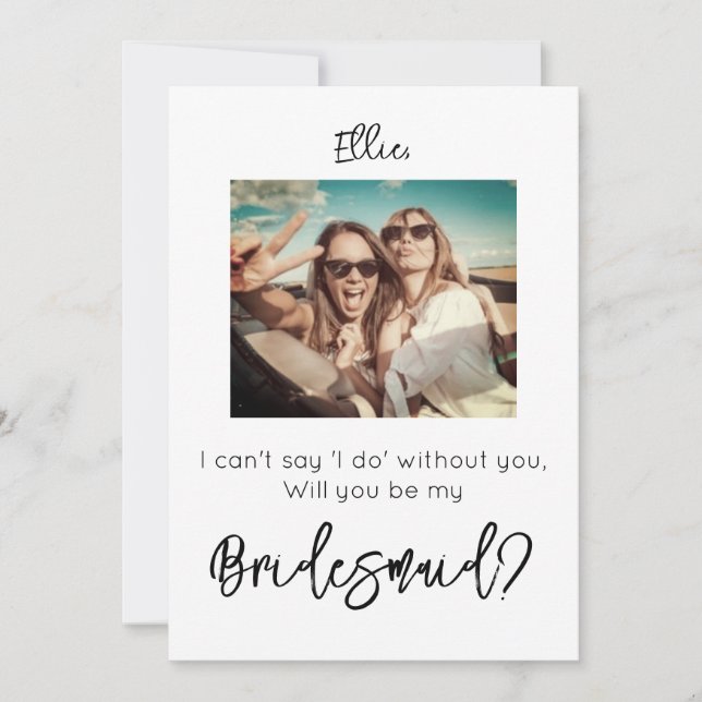 Carte de proposition de Bridesmaid (Devant)