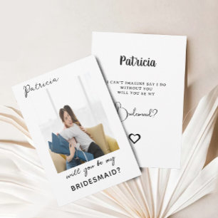 Carte de Proposition de Demoiselle d'Honneur Éléga