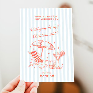 Carte de Proposition de Demoiselle d'Honneur Orang