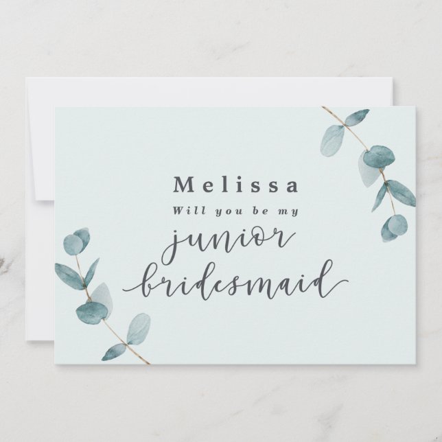 Carte de proposition de femme de ménage junior Min (Devant)