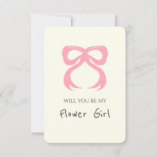 Carte de proposition de fille Whimsical Chic Rose 