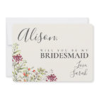 Carte de proposition de fleur sauvage Meadow Bride