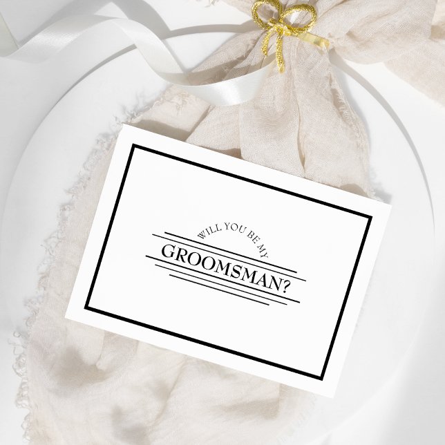 Carte de proposition de garçon d'honneur classique (Créateur téléchargé)