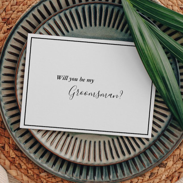 Carte de proposition de garçon d'honneur élégante  (Créateur téléchargé)