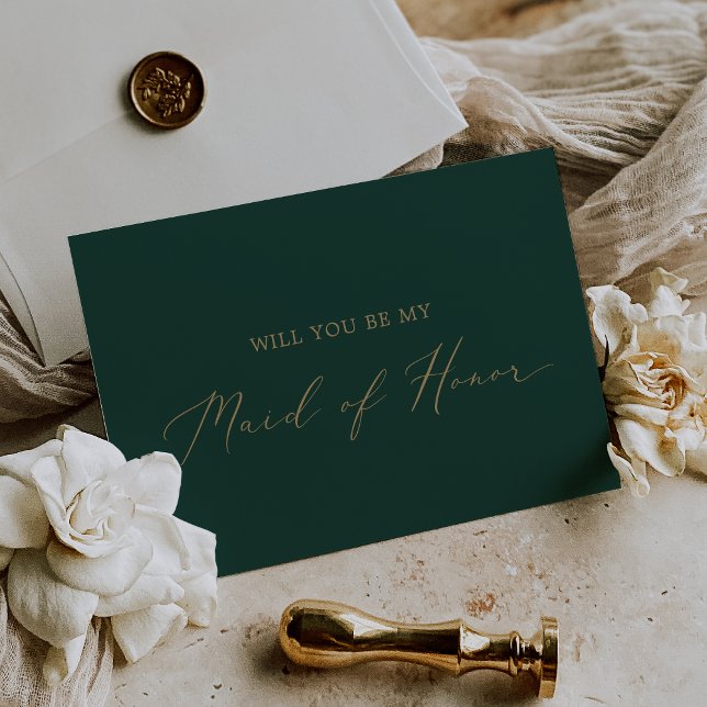 Carte de proposition de la bonne d'honneur Gold Gr (Créateur téléchargé)