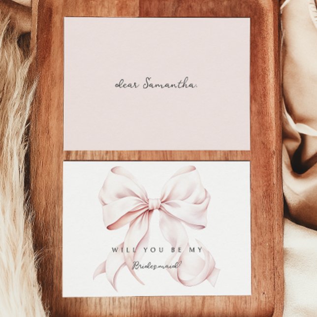 Carte de proposition de la femme de ménage rose (Créateur téléchargé)