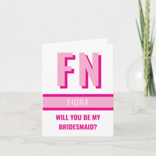 Carte de proposition de mariage pour un monogramme