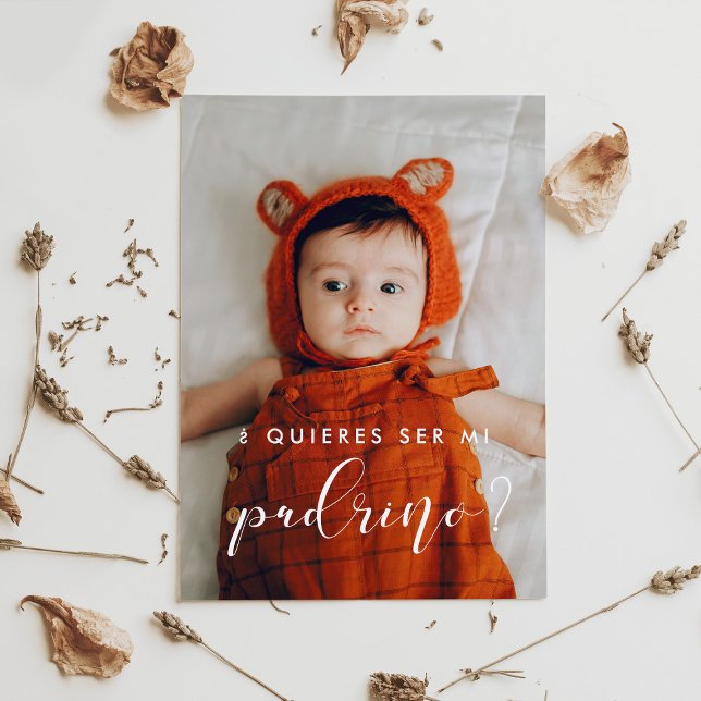 Carte de proposition de parrain élégante Quieres s (Créateur téléchargé)