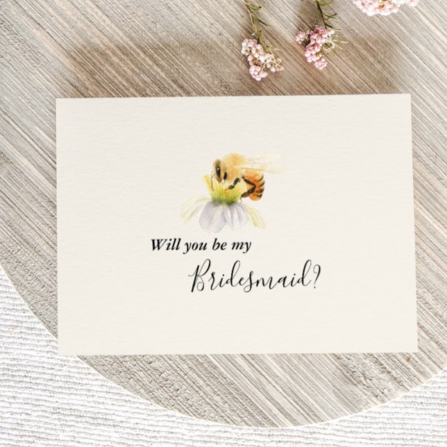 Carte de proposition Elegant Daisy Bridesmaid (Créateur téléchargé)