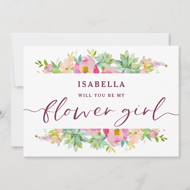 Carte de proposition Fleur Fleur Fleur Chic Fleur  (Devant)