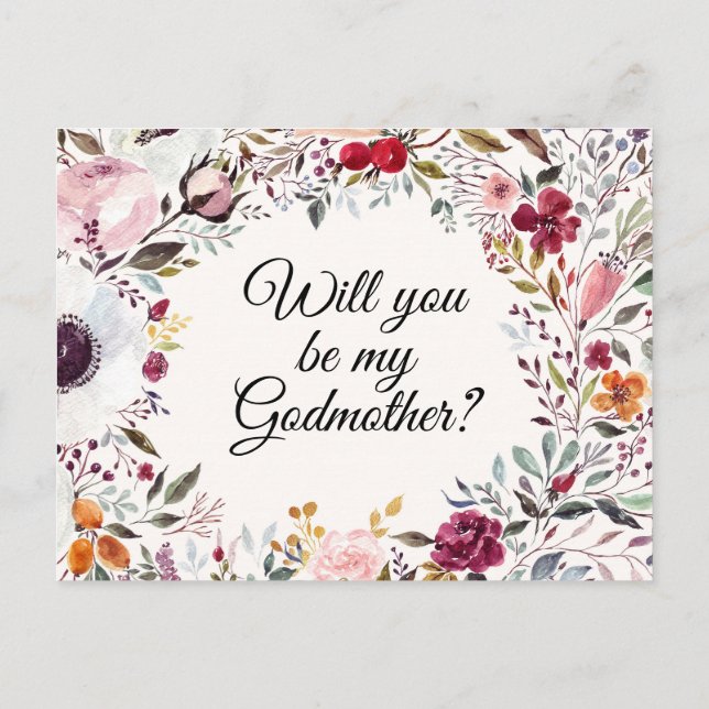 Carte de proposition Floral Godmère Aquarelle (Dos)