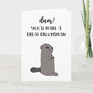 Carte de proposition Funny Groomsman