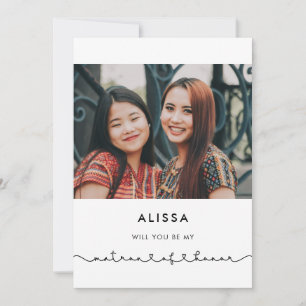 Carte de proposition Mignonne Matron d'honneur