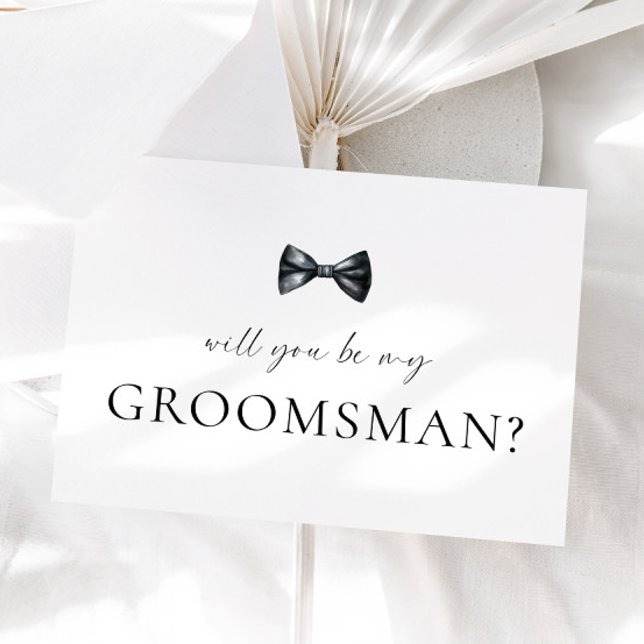Carte de proposition minimaliste Groomsman (Créateur téléchargé)