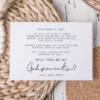 Carte de proposition minimaliste manuscrite Godpar