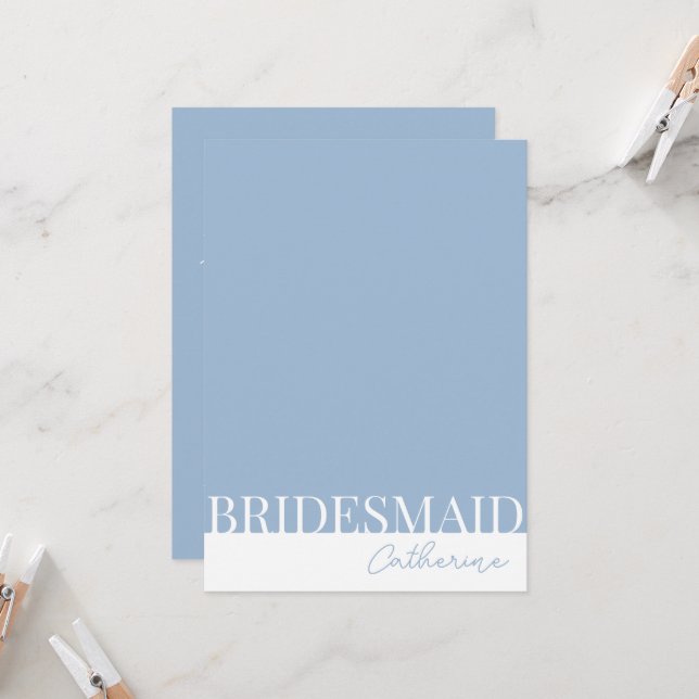 Carte de proposition moderne détaillée de Bridesma (Devant/Arrière en situation)