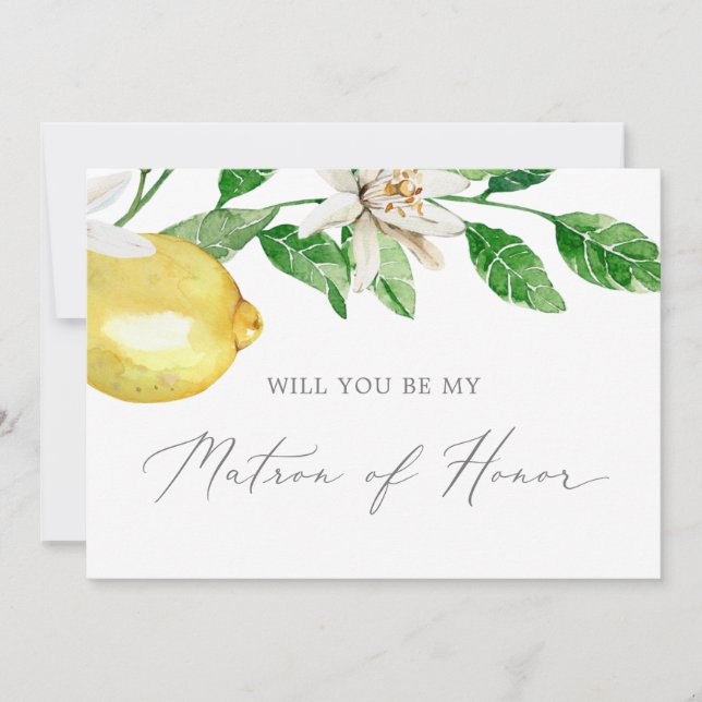 Carte de proposition moderne Lemon Garden Matron o (Devant)