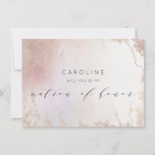 Carte de proposition Ombre Blush Pink Matron of Ho