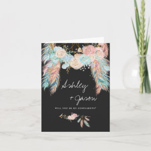 Carte de proposition parent Boho Dreamcatcher