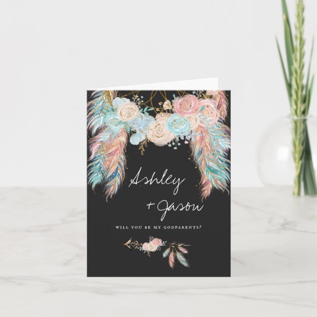 Carte de proposition parent | Boho Dreamcatcher (Devant)