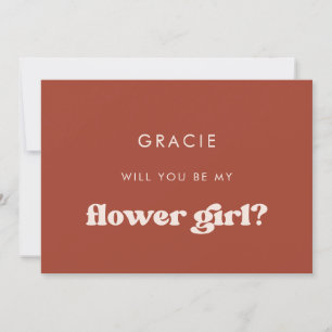 Carte de proposition pour fille à la Terracotta re