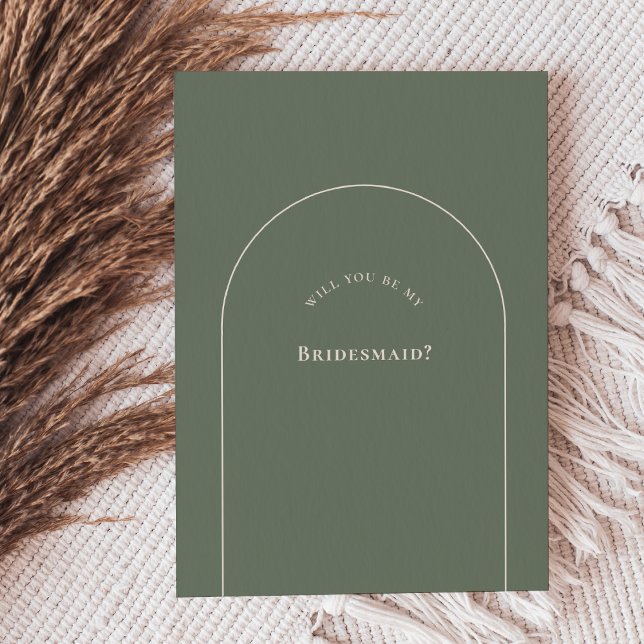 Carte de proposition simple Boho Arch Sage (Créateur téléchargé)