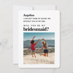 Carte de proposition simple Elegant Bridesmaid