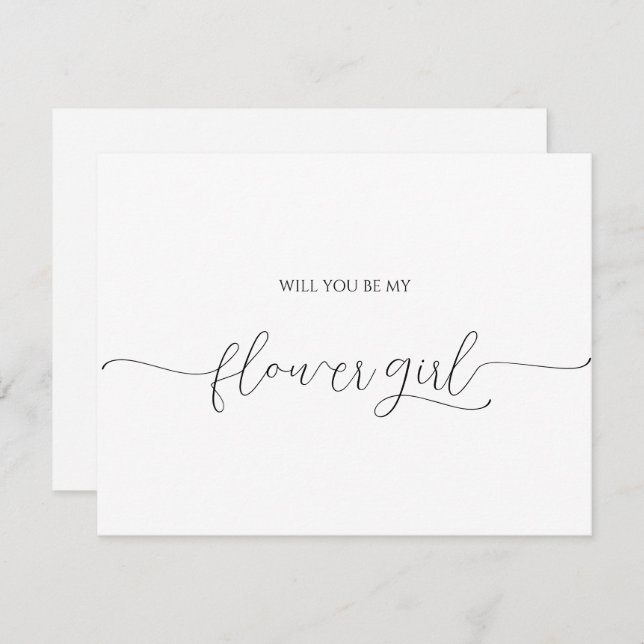 Carte de Proposition Simple et Minimaliste pour De (Devant / Derrière)