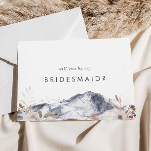 Carte de proposition simple Floral Mountain Brides